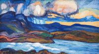 Osslund Helmer Cloud Play Over The Mountain Ridges canvas print