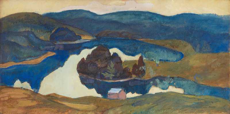 Osslund Helmer Evening In Ramsele Landscape From The Northeast Of Sweden canvas print