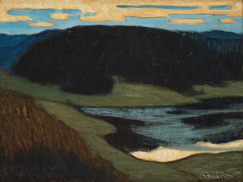 Osslund Helmer Evening Scene From Nordingra In The North Of Sweden canvas print