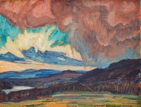 Osslund Helmer Nordic Landscape With Large Clouds canvas print