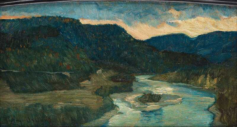 Osslund Helmer River Landscape From The North Of Sweden canvas print