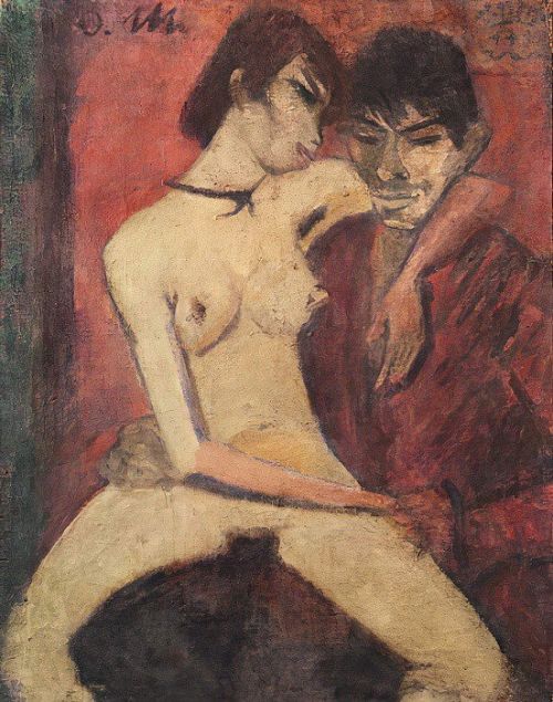 Otto Mueller Lovers C. 1920 canvas print