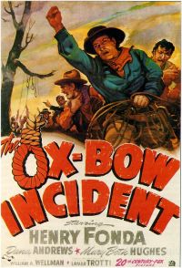 Ox Bow Incident 1943 Movie Poster stampa su tela
