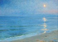 PS Kroyer Moonlight Over Skagen Beach Wide - 1899
