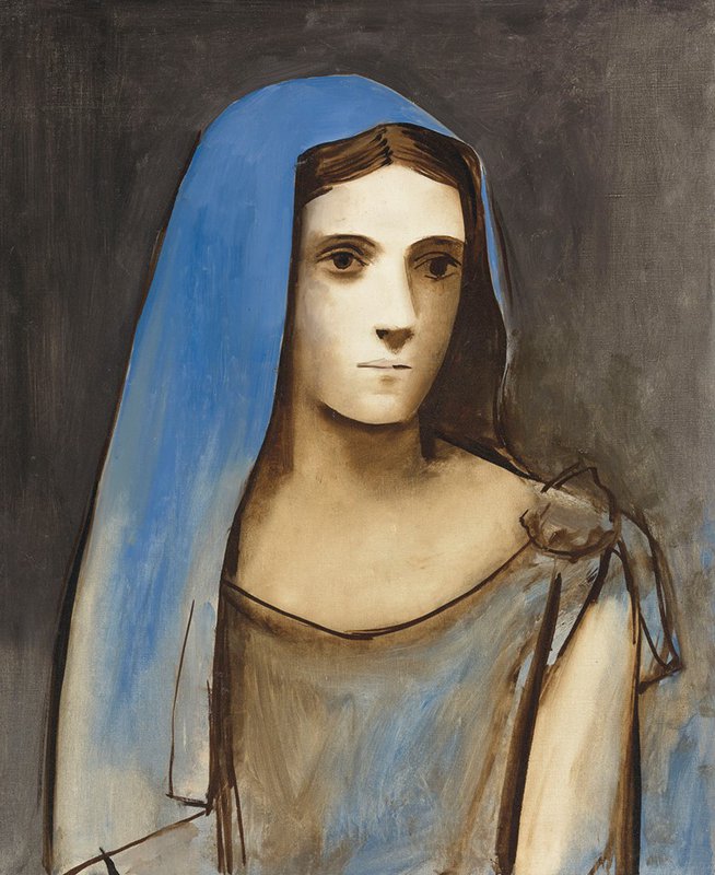 Pablo Picasso Buste De Femme Au Voile Bleu 1924 canvas print
