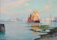 Palmer Walter Launt Sailing On The Laguna Veneta canvas print