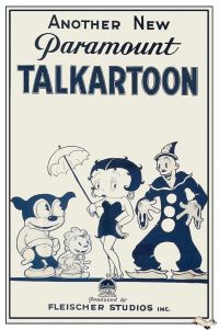 Impresión de la lona del cartel de la película de Paramount Talkartoon 1932