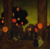 Parrish Maxfield Lanterns At Twilight Ca. 1959