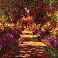 Pad in de tuin van Monet in Giverny door Monet