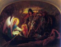Paton Joseph Noel How An Angel Rowed Sir Galahad Across The Dern Mere 1888 canvas print