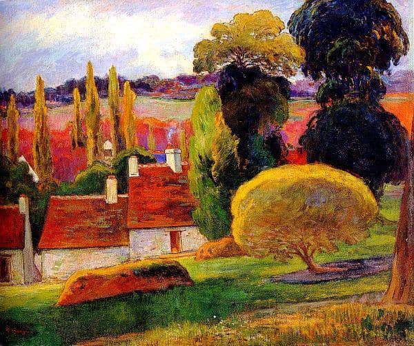 Paul Gauguin Ferme En Bretagne canvas print