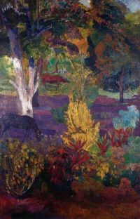 Paul Gauguin Marquesan Landscape With A Horse 1901 canvas print