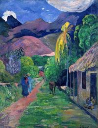 Paul Gauguin Street a Tahiti 1891