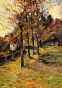 Paul Gauguin Tree Linen Road Rouen   1885