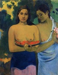 Paul Gauguin Dos mujeres tahitianas 1899