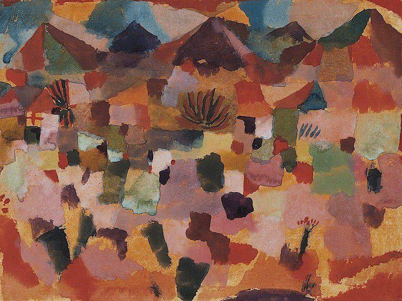 Paul Klee With The Mountain Range 1919 canvas print