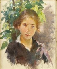 Pauli Georg Aka Portrait Of A Young Girl canvas print
