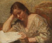 Paulsen Julius A Woman Reading canvas print
