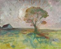 Paulsen Julius Landscape With A Large Tree 1934