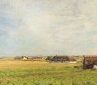 بولسن جوليوس المناظر الطبيعية مع بيوت المزارع 1915