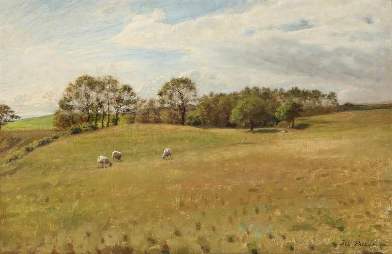Paulsen Julius Landscape With Grazing Sheep 1900 canvas print
