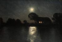 Paulsen Julius Moonlight. View From Vallo canvas print