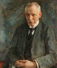Paulsen Julius Bildnis eines Herrn mit gefalteten Händen 1924