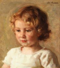 Paulsen Julius Portrait Of A Little Girl 1901 canvas print