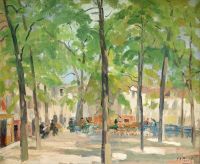 Pavil Elie Matin D Ete Place Du Tertre Montmartre 1910 canvas print