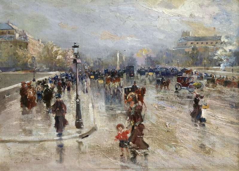 Pavil Elie Pont De La Concorde Ca. 1900 canvas print