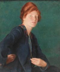 Paxton Elizabeth Okie A Woman With Red Hair 1922 canvas print