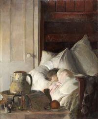 Paxton Elizabeth Okie krank ein Bett 1916