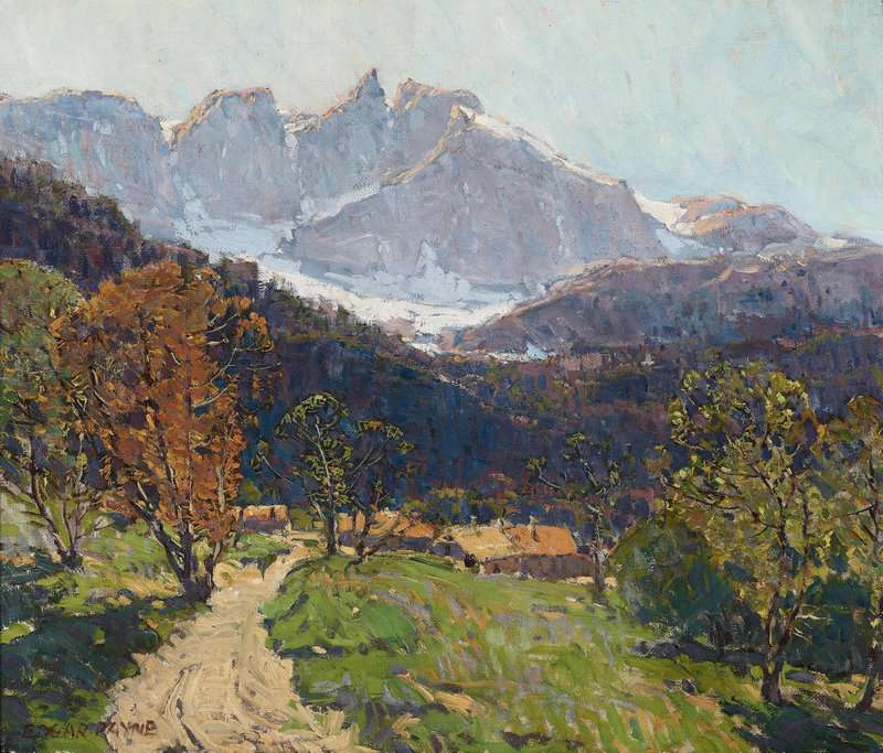 Payne Edgar A Road To Alpine Homes canvas print