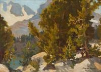 Payne Edgar A View Down To A Sierra Lake canvas print