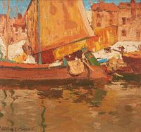 Payne Edgar Along The Canal Chioggia Italy canvas print