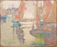 Payne Edgar Boats In A Harbor canvas print