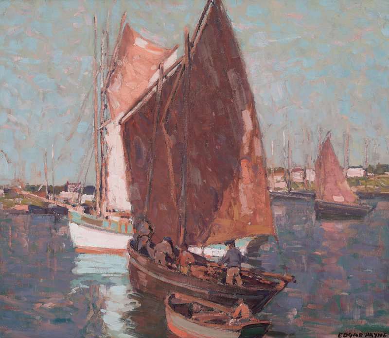 Payne Edgar Brittany Fishing Boats canvas print