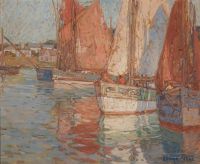 Payne Edgar Fishing Boats Brittany canvas print