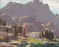 Payne Edgar Sierra Lake In The Shadow Of A Majestic Peak canvas print
