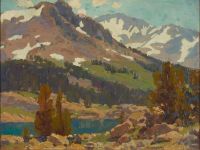 Payne Edgar Sierra Slopes And Lake canvas print
