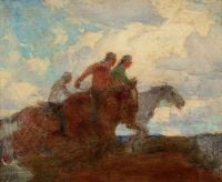 Payne Edgar Study Of Navajos On Horseback canvas print