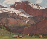 Payne Edgar Swiss Mountain Scene canvas print