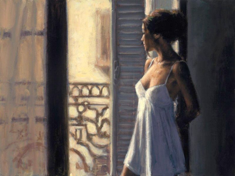Pe Rez Fabia N Balcony At Buenos Aires X canvas print