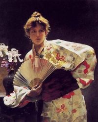 Pearce Charles Sprague Lady With A Fan Ca. 1883 canvas print
