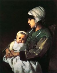 بيرس تشارلز سبراغ - الأم والطفل 1880