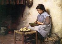 Pearce Charles Sprague Peeling Potatoes 1885