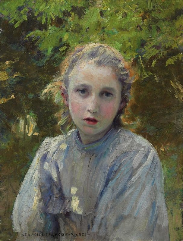 Pearce Charles Sprague Portrait Of A Young Girl canvas print