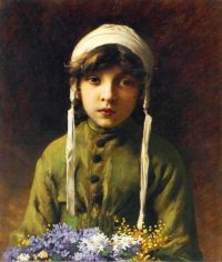 Pearce Charles Sprague The Little Flower Girl canvas print
