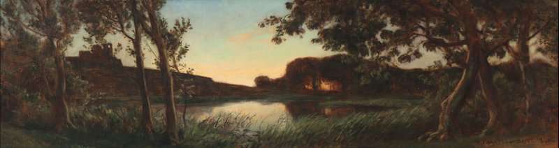 Pedersen Viggo Evening View From Hammershus On The Island Of Bornholm 1900 canvas print