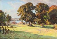 Pedersen Viggo Oak Trees Near Skarridso On Zealand canvas print